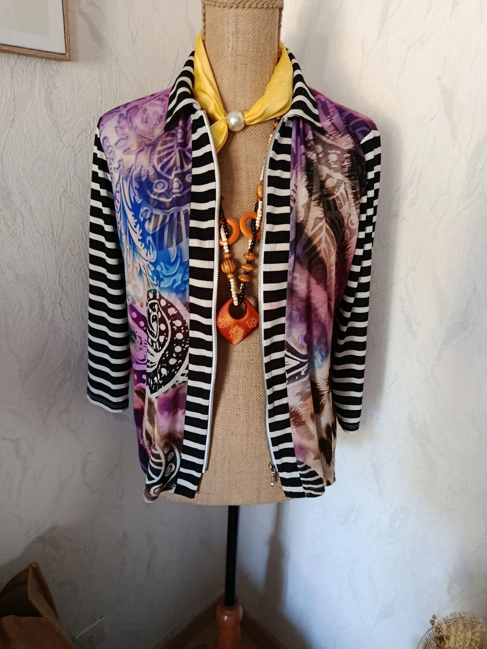 Veste légère multicolore 